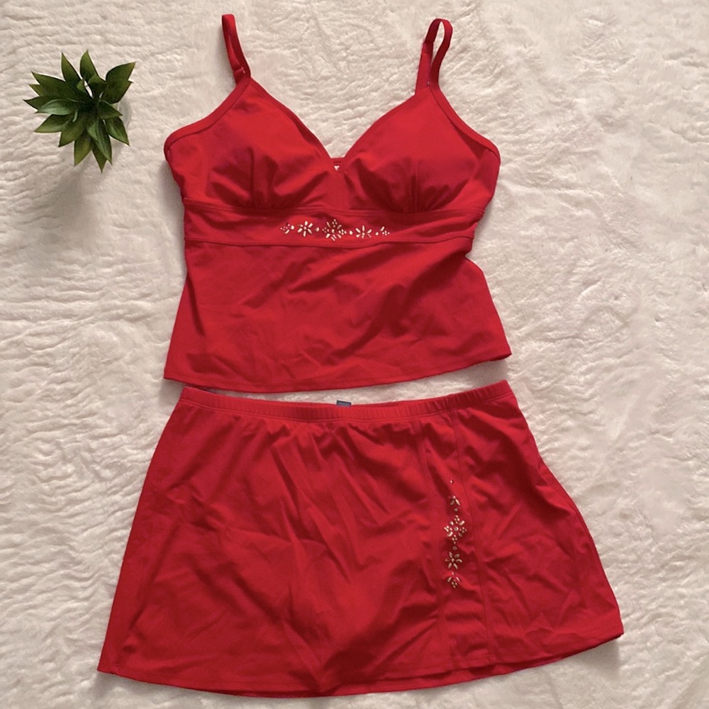 Red 2 Piece Swimsuit